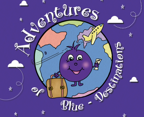 About me and my children's book illustrations Adventures of Blue -Destinations, new book title for 2025