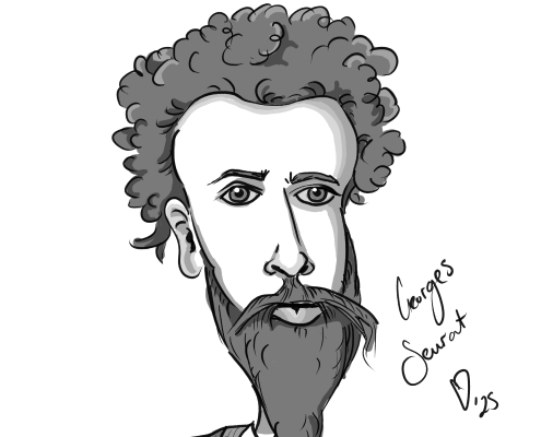 Georges Suerat caricature